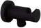 Ramon Soler - Codo de Salida de Agua para Ducha, Soporte Fijo a Pared, Diseño Redondo, Acabado Negro Mate, Ideal para Baños Modernos, 15 cm