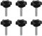 JJWNMLL 6pcs tornillo de fijación Perilla tornillo en forma de estrella M10 * 35 mm tornillo del tornillo de reemplazo de hilo tornillo de fijación Perilla manual en forma de estrella, Mango negro