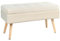 Hawthyhome Sitzbank mit Stauraum 80 × 35 × 43 cm, Schuhbank Polsterbank mit Aufbewahrungsbox Samtbezug Holzbeine für Flur,Wohnzimmer,Schlafzimmer Creme