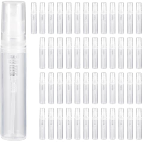 50 Stück Parfümzerstäuber 3ml Parfümzerstäuber Reise, Mini Parfümzerstäuber, Mini Parfum Reise Zerstäuber, Duftproben Behälter, Parfüm Behälter, ParfümzerstäUber Nachfüllbar für Handtasche Unterwegs