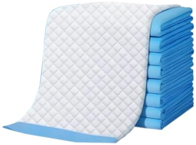 PELLYDA Krankenunterlagen Baby-Einweg-Unterlagen wasserdichte Windel-Wickelauflage Atmungsaktive Wickelunterlage, Starke Saugfähigkeit,(5 Stück 80X150CM)