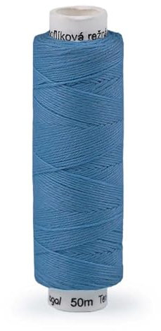 50m Nähgarn Leinen-Garn Leinenzwirn Klöppelgarn Nähfaden Leinengarn Farbwahl, Farbe:himmelblau