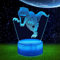 URAQT 3D LED Illusion Lampe,7 Lichtfarben Dimmbar Nachtlichter Acryl Nachtlicht Led Lampe USB-Aufladung Nachtlicht für Kinder 3D Nachtlicht mit Fernbedienung Junge Mädchen Schlafzimmer Dinosaurier