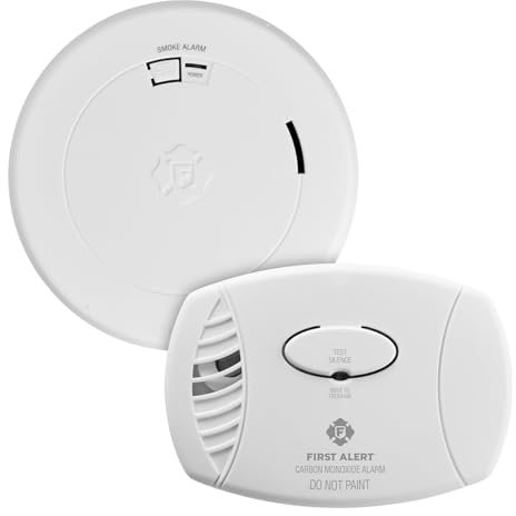 FIRST ALERT Battery-Powered Photoelectric Smoke and Carbon Monoxide Combination Pack, SM210/CO400, No Color