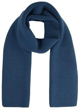 TOM TAILOR Damen Schal aus Rippstrick, 26779 - Nighttime Blue, ONESIZE
