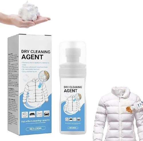 Dry Cleaning Agent for Winter Coats,Wash-Free Down Jacket Cleaner Spray,Down Jackets Cleaning Foam,100ML Down Jacket Foam Dry Cleaner,Dry Foam Cleaner for Clothes (1pcs)