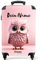 NoBoringSuitcases.com Valise Enfant, Valise Cabine, Valise Enfant Fille, Bagages Enfant, Valise Enfant Roulette, Valise Rose, Valise pour Enfant, Valise Personnalisable 55x35x25cm (Hibou - Rose)