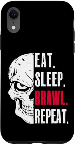 Eat Sleep Brawl Wiederhole lustige Videospieler-Spiele Hülle für iPhone XR