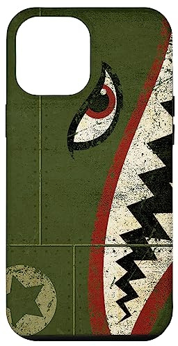 WWII P-40 Fighter Plane Shark Mouth Warbird Nose Art Case for iPhone 12 Pro Max
