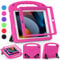 Funda para niños con Protector de Pantalla Integrado para iPad de 9ª/8ª/7ª generación, iPad 10.2 2021/2020/2019, Funda para niños, a Prueba de Golpes, Soporte Convertible (Rose)