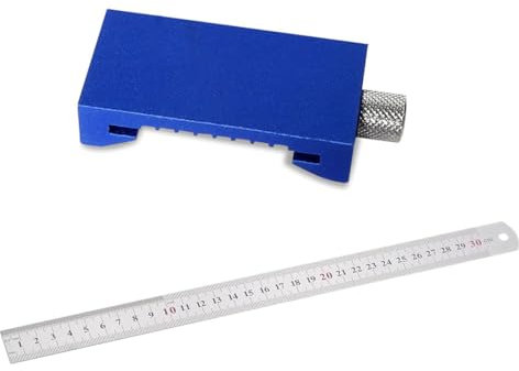 AEIOPRS 1 Pcs Regla de Tope de Acero Inoxidable 30 cm Herramienta para Carpintería Bricolaje y Artesanía