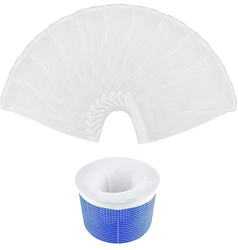 Chaussette Skimmer Piscine,Réutilisable Filtre Piscine,Superfine Chaussette Piscine,Filtre Skimmer Piscine,épuisette Piscine,Chaussette Filtre Piscine pour Cheveux,Feuilles,Insectes,Impuretés 10pcs