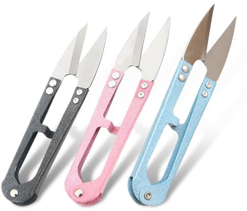 Mini Gartenscheere Gartenschere Beschichtete Premium Baumschere, 3 Stück U-Form Schere Ratschen Gartenschere Stahl Starrer Clip, für Pflanzenpflege, Nähschere und diy-projekte mehrzwecknutzung