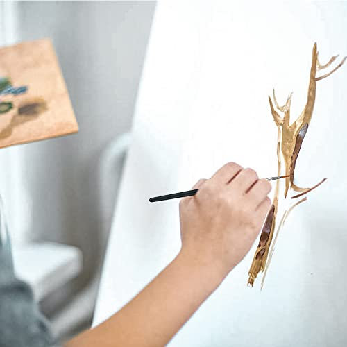 6 Pcs Fine Detail Paint Brush Set, Miniature Detail Artist Painting Brushes, 6 Sizes Wooden Fine Tip Paint Brushes for Acrylic Painting Drawing Craft Oil Nail Art Model Watercolor Painting Brushes