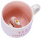 Einhorn Tasse 3D Tier Einhorntasse Kaffeebecher Mit figur innen, Einhorn Geschenke für Mädchen, lustige Tier Becher, Einzigartige Handgemachte Becher(rosa)
