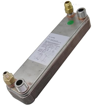 DIGNIFE Intercambiador de Calor, PHE De Acero Inoxidable Soldado con Cobre De 7,5 KW como Eador En Bombas De Calor Termo O Condensador En Enfriadores De Agua(B3-020-22D-4.5-304)