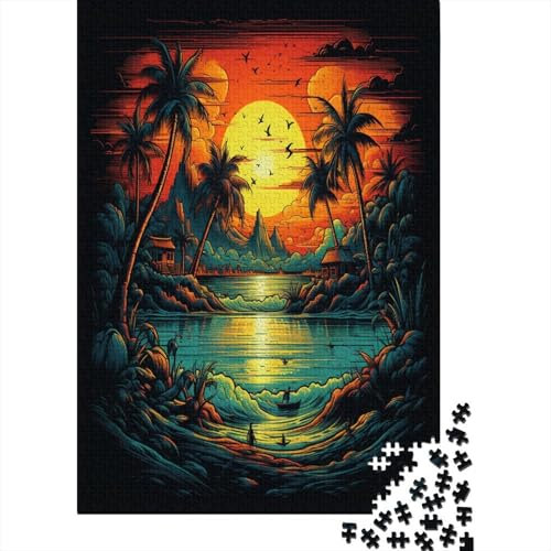 Strand 1000 Stück Puzzles Für Erwachsene Teenager Stress Abbauen Familien-Puzzlespiel 1000-teiliges Puzzle Kinder Lernspiel Spielzeug Geschenk Puzzel 1000pcs (75x50cm)