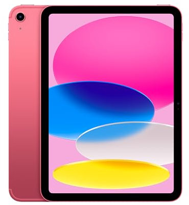 Apple iPad 11-inch: A16 chip, 11-inch Model, Liquid Retina Display, 256GB, Wi-Fi 6 + 5G Cellular, 12MP Front / 12MP Back Camera, Touch ID, All-Day Battery Life — Pink