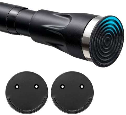 Stabile Duschvorhangstange aus Edelstahl,Verstellbar von 107 bis 183 cm, 3-in-1-Montage ohne Bohren (Kleben, Schrauben oder Klemmen), rutschfeste Spannstange für Bad, Fenster, Schrank & Türrahmen