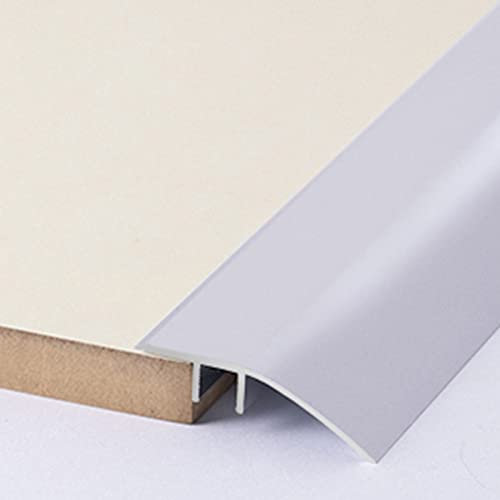 GAPECHNG Bande de Seuil de Transition Lisse Pour Sol/Moquette/Porte, Bandes de Finition En Métal Et Aluminium, Du Bois Au Carrelage, Personnalisable Et Découpable/Sier