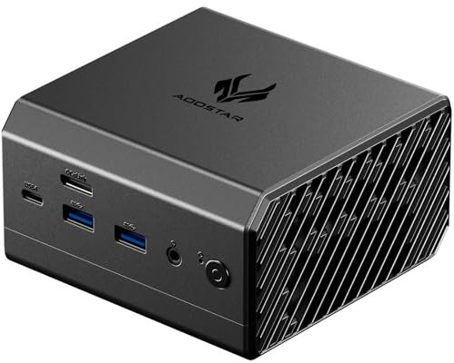 AOOSTAR GT37 ai mini pc Ryzen AI9 HX 370 (up to 5.1GHz 12C/24T)+ Radeon 890M iGPU with 32GB LPDDR5X 8000MHz 1TB PCIe 4.0 SSD,WiFi7,2x2.5G LAN,Oculink Port 8K 3-screen Desktop gaming computer