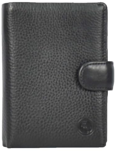 Real Leather Large Passport Holder Documents Boarding Pass ID Banknotes Wallet Neiva Black