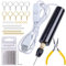 Kissmii Juegos de Taladros EléCtricos de Resina de 74 Piezas, con Abrazadera de 3 Mordazas, Aplicable una un Rango de PerforacióN MáS Grande (0-3 Mm), Kit para Hacer Llaveros