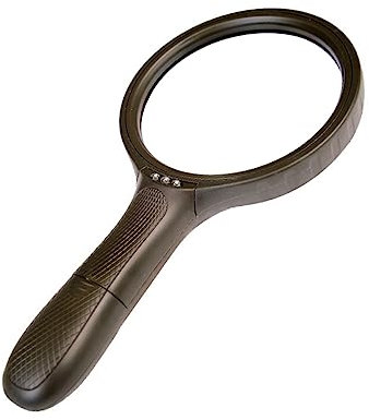 VALICLUD Extra Large Lighted Magnifying Glass Led Lights for Reading and Close-up Inspection Handheld Magnifier
