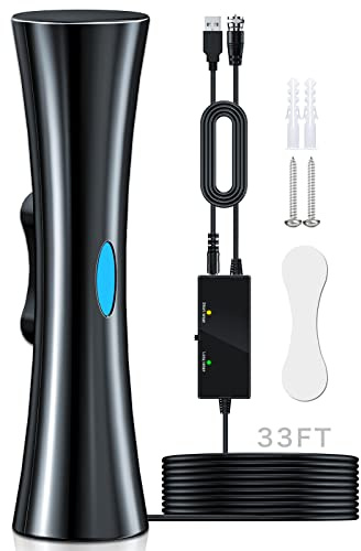 620+KM Antenna TV Interna Amplificata Potente, 2026 più recente Antenna TV Portatile con Amplificatore di Segnale per TVs 4K 1080P HDTV e VHF UHF-10M Cavo Coassiale Antena DVB