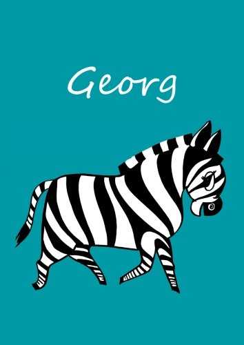 Malbuch / Tagebuch / Notizbuch - Georg: DIN A4 - blanko - Zebra