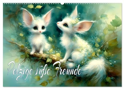 Pelzige süße Freunde (Wandkalender 2026 DIN A2 quer), CALVENDO Monatskalender: Freundlicher Besucher durch das ganze Jahr, mit KI erstellt. (CALVENDO Tiere)