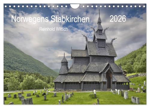 Norwegens Stabkirchen (Wandkalender 2026 DIN A4 quer), CALVENDO Monatskalender: Stabkirchen in Norwegen (CALVENDO Orte)