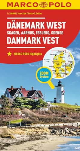 MARCO POLO Regionalkarte Dänemark West 1:200.000: Skagen, Aarhus, Esbjerg, Odense