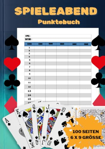 SPIELEABEND | Punktebuch | Spielebuch | Notizbuch: Das Scorebook wurde entwickelt, um Ihre Spieleabende reibungsloser zu gestalten