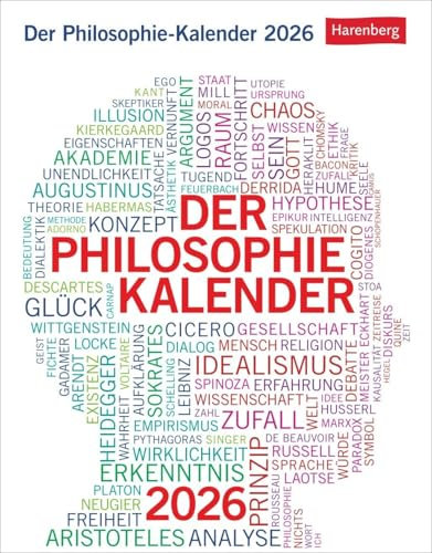 Der Philosophie-Kalender Tagesabreißkalender 2026: Interessanter Tischkalender mit täglichem Wissen. Tageskalender mit spannenden Denkansätzen. Kalender 2026 zum Aufstellen (Wissenskalender Harenberg)
