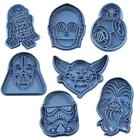 Cuticuter Star Wars Pack Cookie Cutter, Blue, 16 x 14 x 1.5 cm, Pack of 7