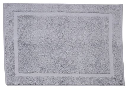 DONE Deluxe Badteppich, Baumwolle, Silber, 60 x 80 x 1 cm