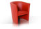 moebel-eins Charly Cocktailsessel Polstersessel Sessel Polsterstuhl Stuhl in rot, rot
