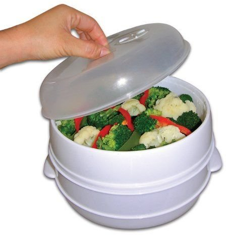 Maxell Power CE OLLA PARA MICROONDAS DOBLE PRESION COCINAR AL VAPOR SIN ACEITE SANO MICROVAP