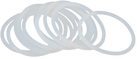 X AUTOHAUX Silicone O-Rings, 50mm OD 43.8mm ID 3.1mm Width VMQ Seal Gasket for Compressor Valves Pipe Repair, White, Pack of 10