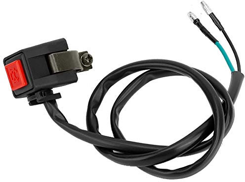 Suuonee Interrupteur de klaxon de moto, bouton de klaxon de bouton de guidon de moto universel 22mm 7/8 pouces