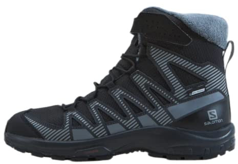 Salomon XA Pro V8 Winter Climasalomon™ Waterproof (wasserdicht) Kinder Trailrunning-Schuhe, Schwarz (Black/Phantom/Quiet Shade), 34 EU