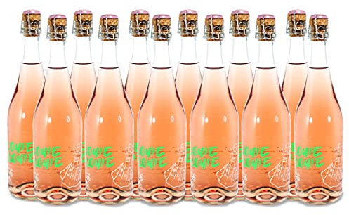 Louie Louie Sekt rosé (12 x 0,75 l), perfekt auch als Geschenk für Frauen aber auch Männer. Bio & Vegan. Winzersekt rosé trocken 11,5%, aus deutschen Qualitätsweinen