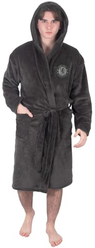 Chelsea FC - Herren Fleece-Bademantel mit Kapuze - offizielles Merchandise - Grau - L