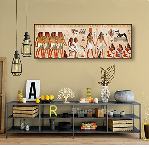 Diamond Painting Egypt Queen Cleopatra Broderie Diamant Painting Kit Complet Grand Format 5D Peinture Diamant Numero Adulte Enfant Strass Coller Perle Tableau Diamant Art Craft Home Decor,40x120cm