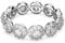 Swarovski Una Ring, Weißer und Rhodinierter Damenring mit Strahlenden Swarovski Kristallen