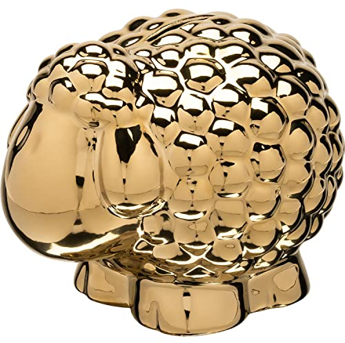 Sheepworld Spardose Schaf | 3D Schäfchen, Goldfarben, Ohne Dich ist Alles doof, Höhe 15 cm | Geschenk Geburtstag, Weihnachten | 48081