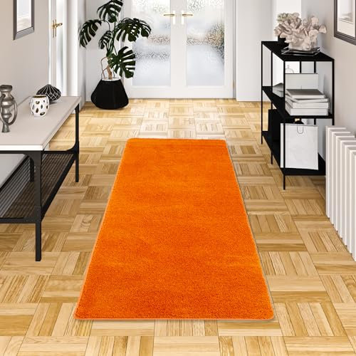 Snapstyle Hochflor Langflor Shaggy Läufer Teppich Palace Orange in 9 Größen