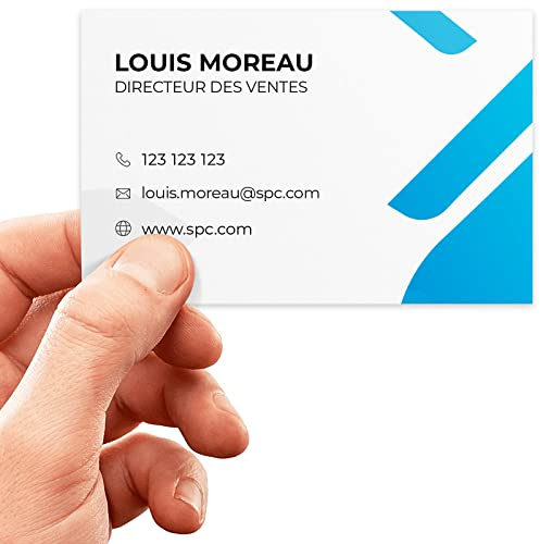Cartes de Visite Personnalisées | Taille: 85x55 mm - Rectangulaire: Format Européen | Cartes de Présentation Commerciale ou du Personnel | Choisissez un design