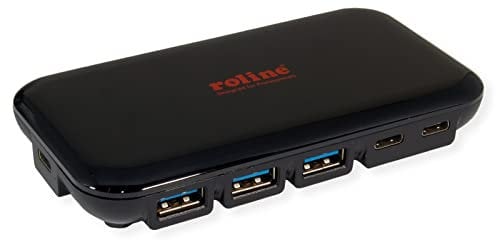 Roline Hub USB 3.2 Gen 2, 7 vías (3X Tipo C + 4X Tipo A)